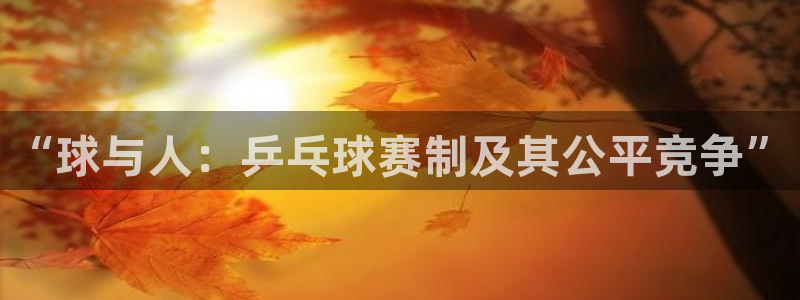 “球与人：乒乓球赛制及其公平竞争”